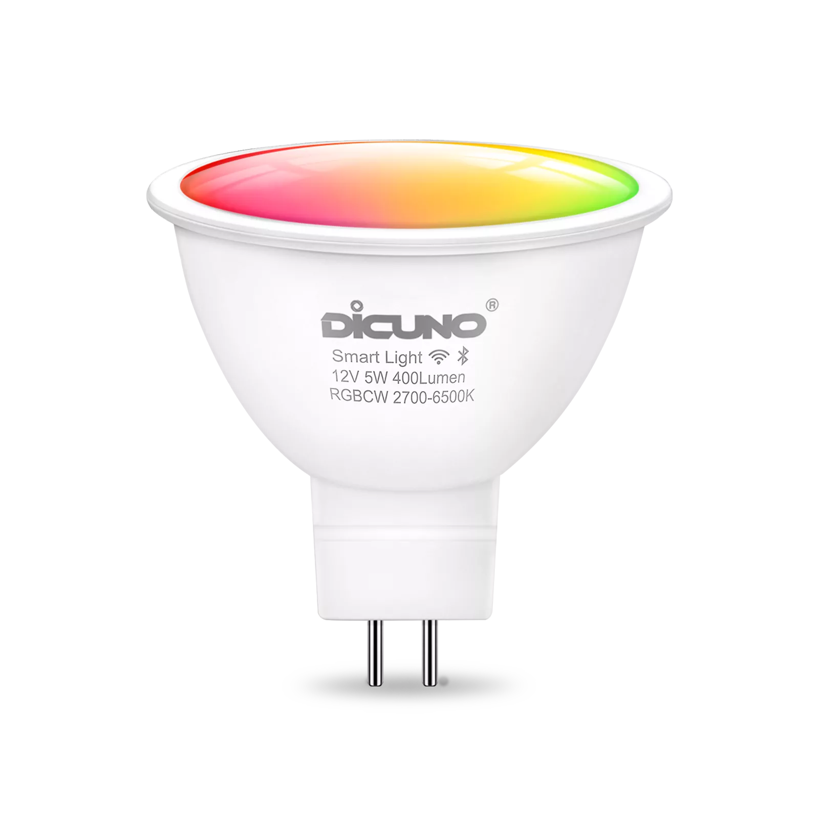 GU5.3 Smart Spotlight Bulb, RGBCW Colour Changing, 40W Eq.